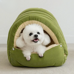 Haustierhöhle mit Plüschfutter – Warmes Kuschelbett für Katzen & Hunde