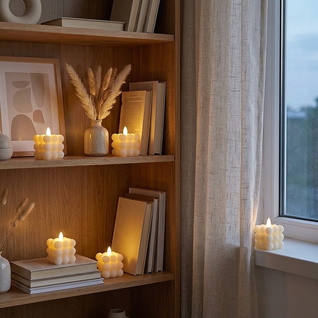 Flameless LED candles with flickering light – 6 designs, sets of 3 to 12 pieces
