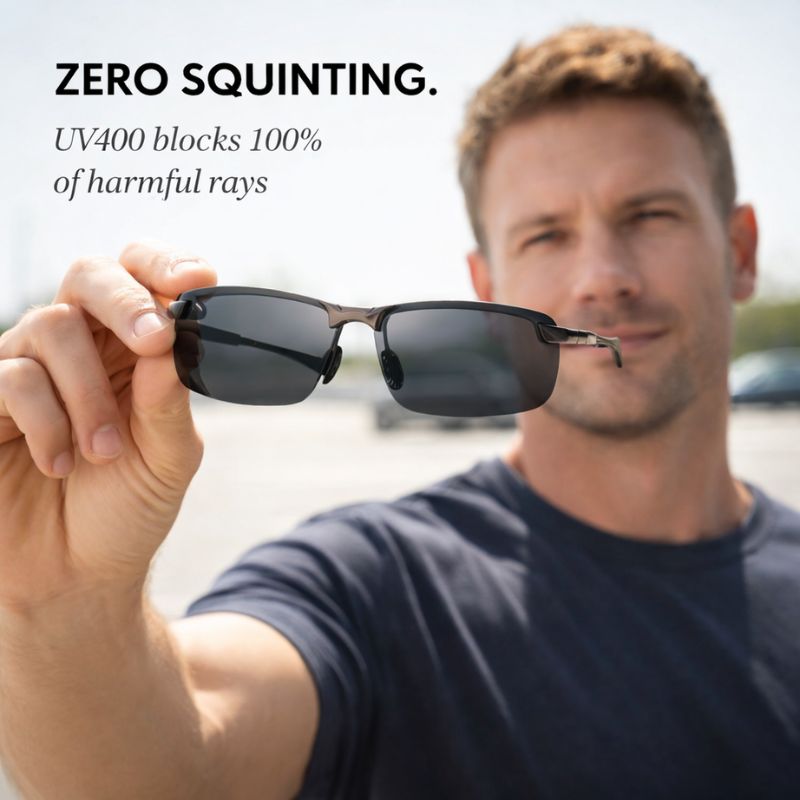 Photochromatische Sonnenbrille mit UV400-Schutz
