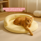 Orthopädisches Katzenbett mit Kühleffekt