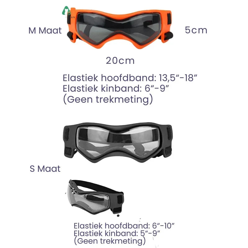 Hundehelm mit Schutzbrille – verstellbares Set