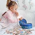 Wooden fishing game with magnetic fishing rod – 35 fish, motor skills development