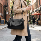 Soft Faux Leather Crossbody Bag – 3 Compartments