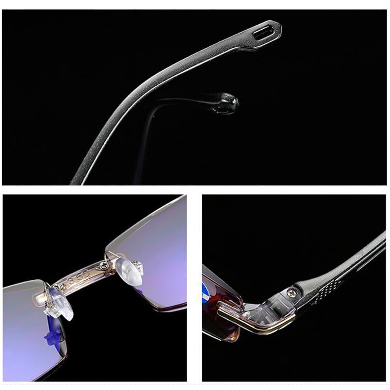 Lesebrille mit Blaulichtfilter – Randlos, 17g leicht