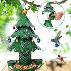Vogelfutterspender Weihnachtsbaum Metall – Grün