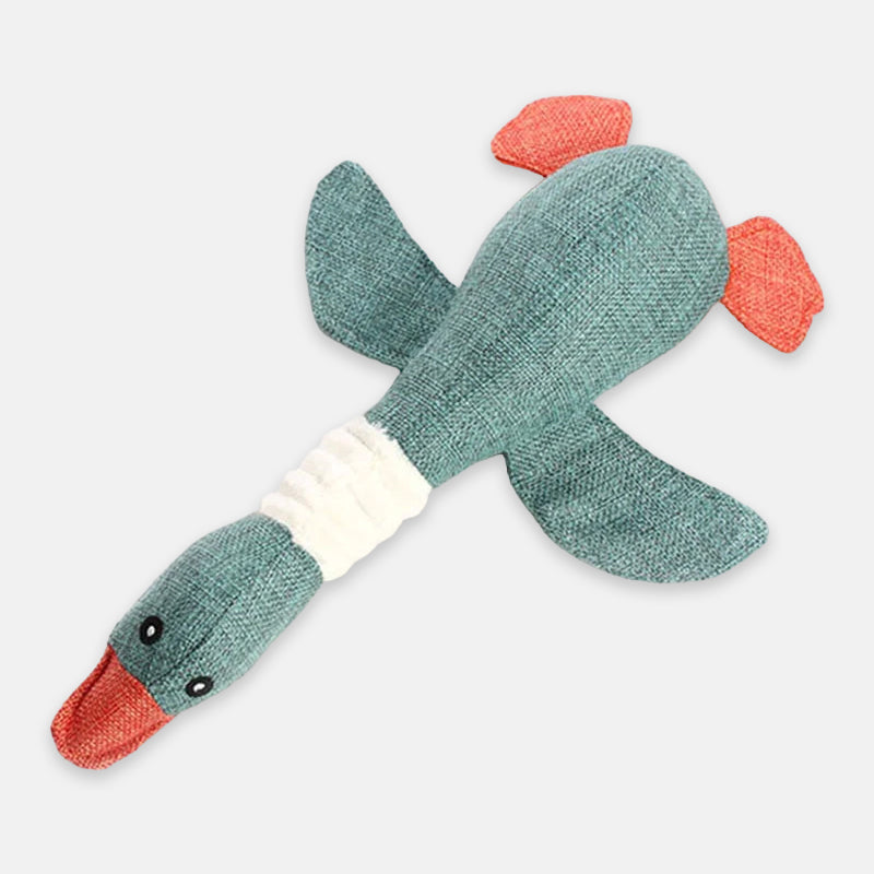 Durable dog toy duck with squeaker