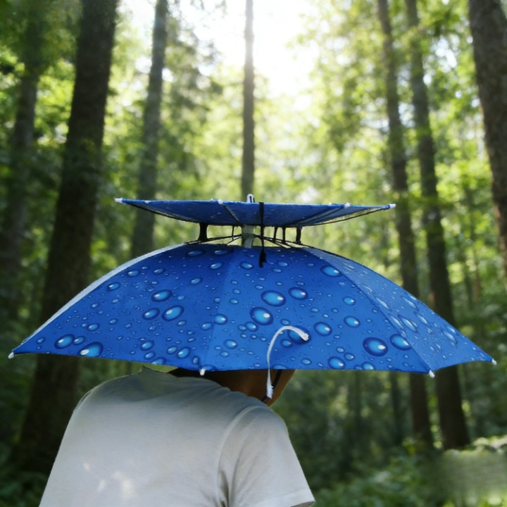 Hands-Free Umbrella Hat – Protection from Sun and Rain