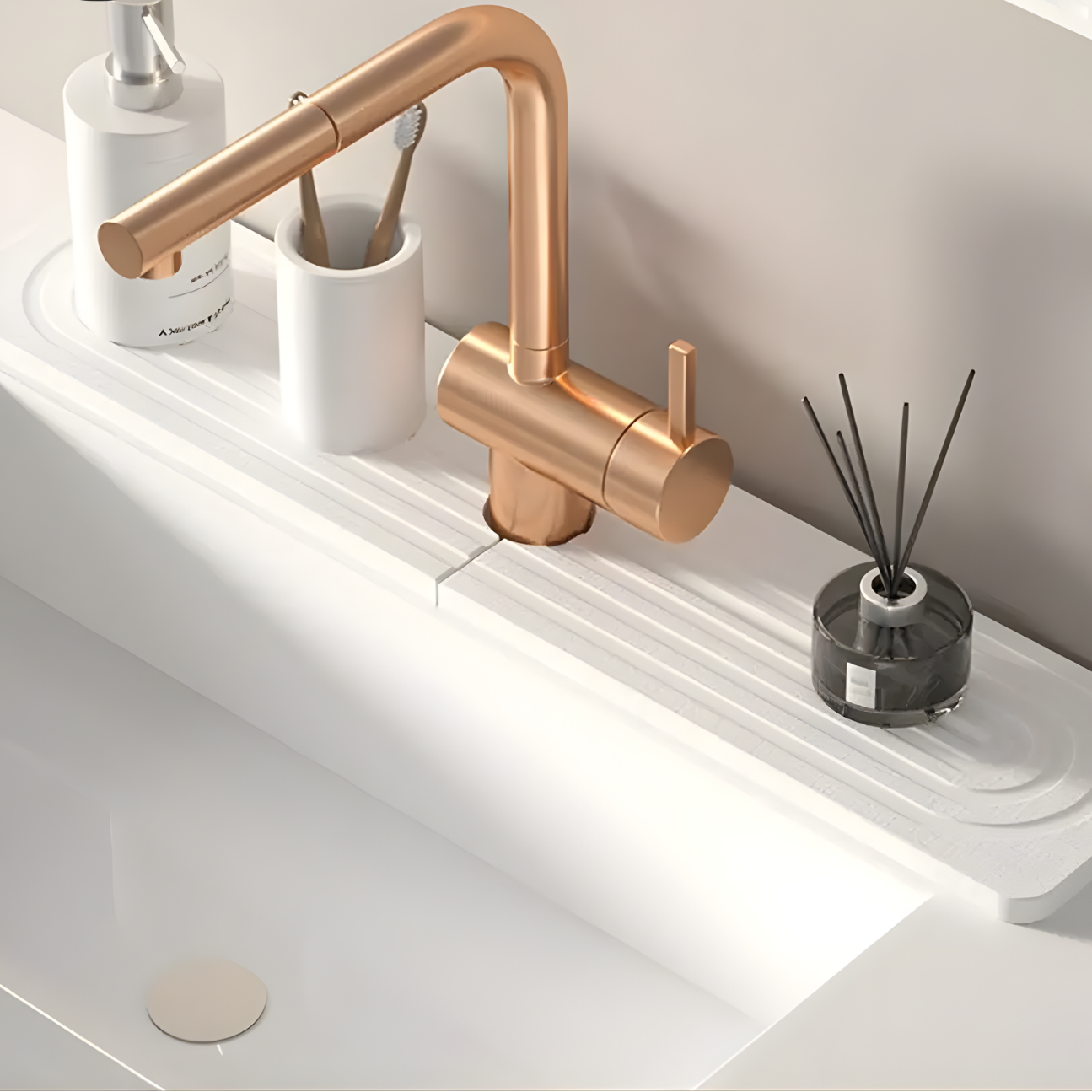 Matte made of diatomaceous earth – absorbent for kitchen and bathroom