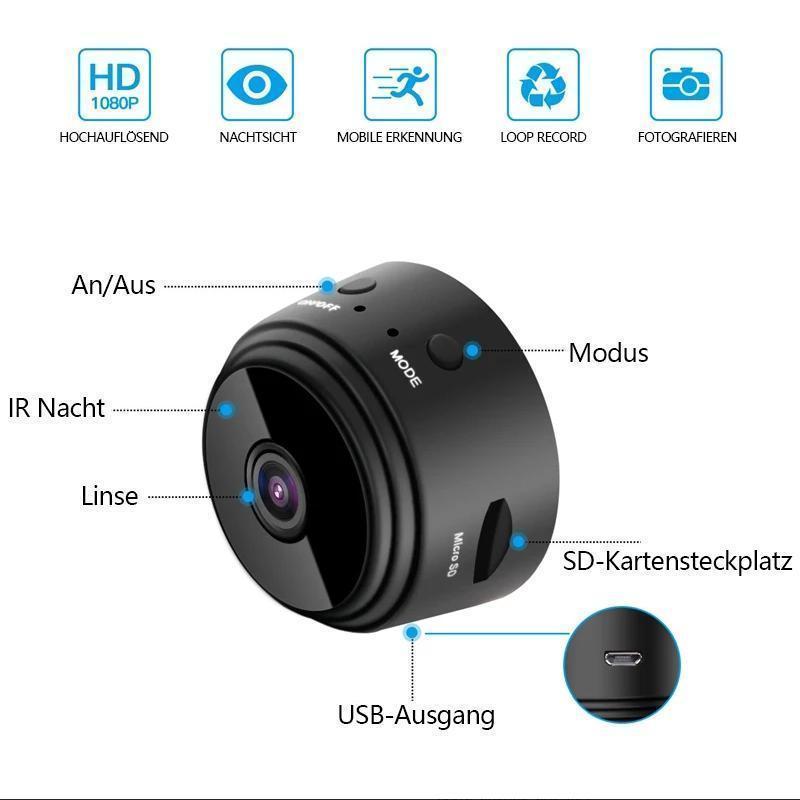 WiFi Mini Kamera 1080P magnetisch mit Nachtsicht