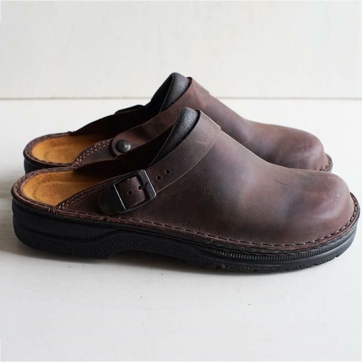 Leder-Pantoffeln Herren mit orthopädischem Fußbett