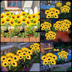 Solar-Sonnenblumenleuchte für Garten und Terrasse