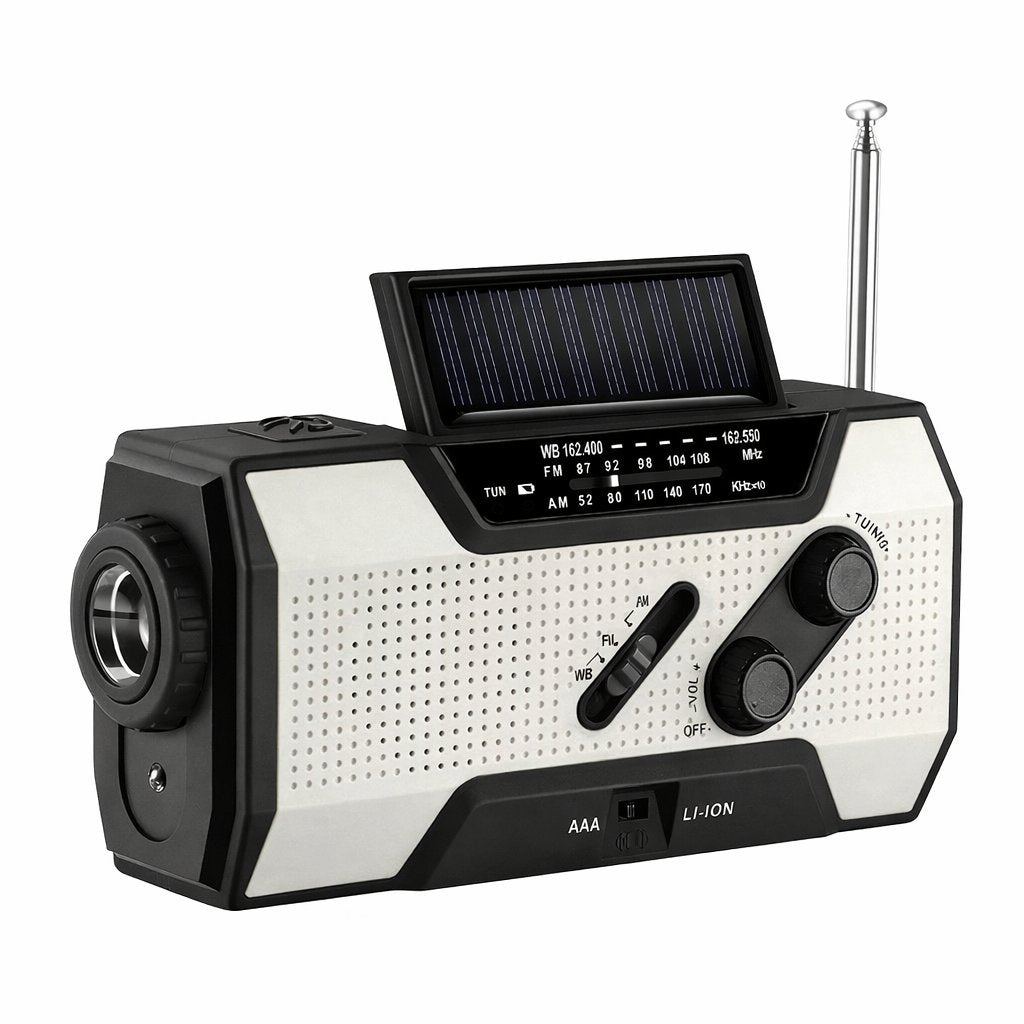 Emergency Radio Solar with Hand Crank and Power Bank
