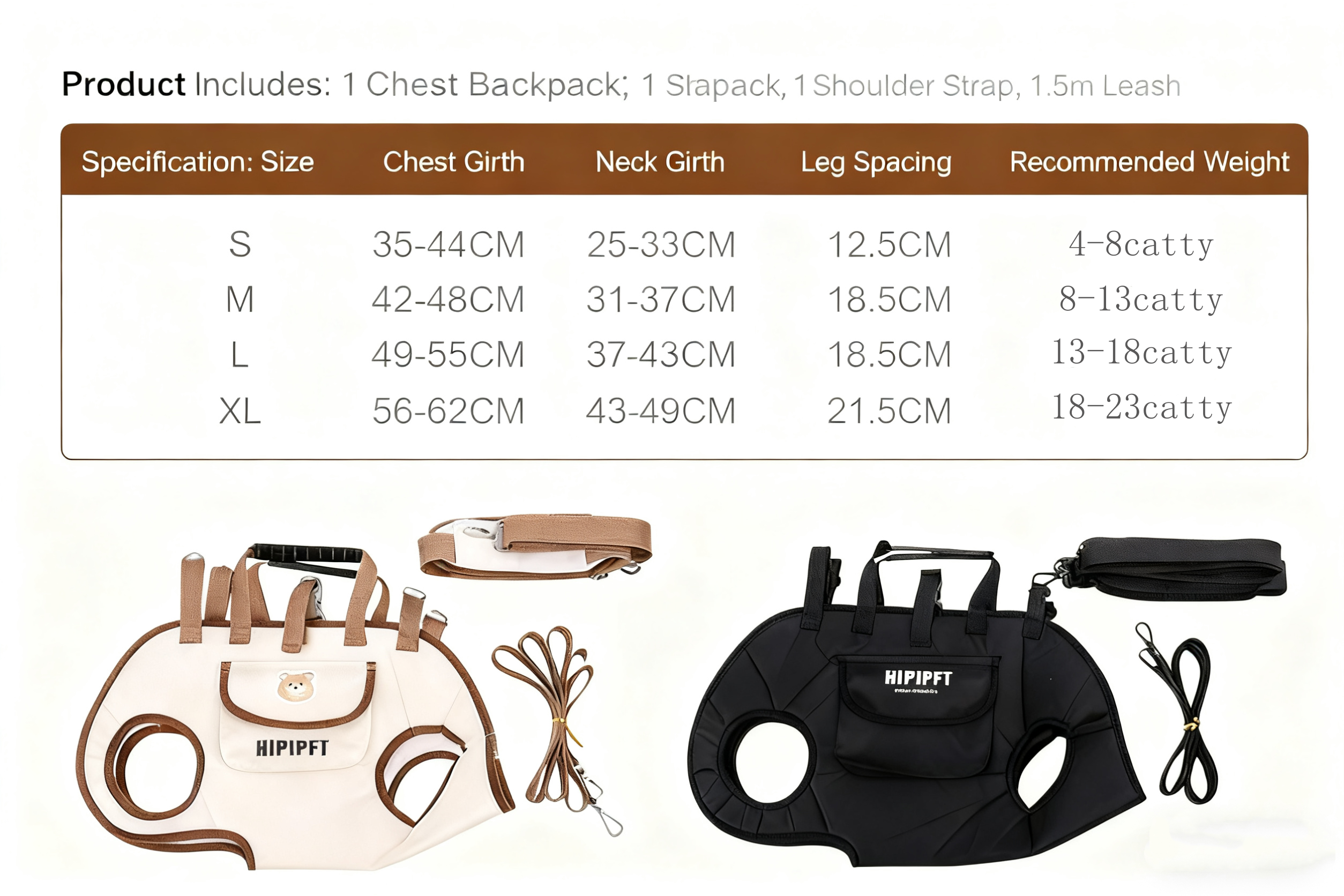 Hundetragetasche mit ergonomischer Unterstützung