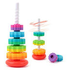 Stacking tower with spiral – Colorful learning tower for toddlers