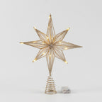 Christbaumspitze Stern mit LED, 33 cm hoch, batteriebetrieben