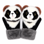 Fäustlinge Tiermotiv mit flauschigem Strickstoff