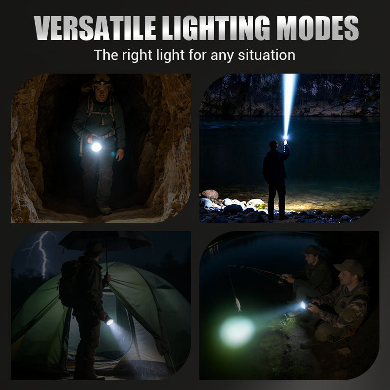 LED-Taschenlampe mit Zoom und Ladeanzeige