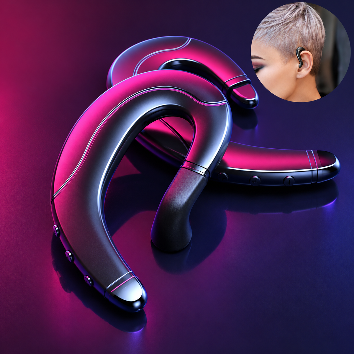 Knochenleitungs-Headset kabellos mit Bluetooth