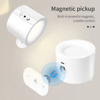 LED wall light with remote control and magnetic base