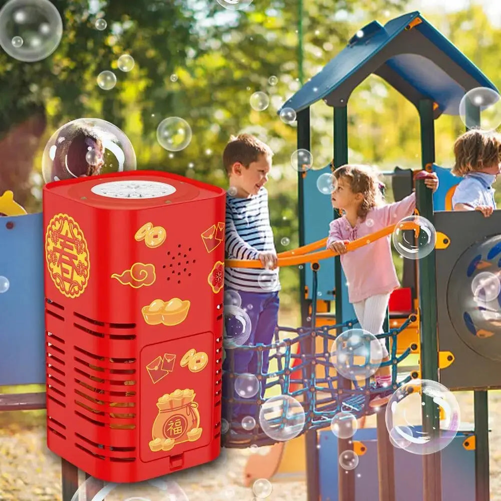 LED Bubble Machine with Light Effects – Battery-Powered for Outdoor Use