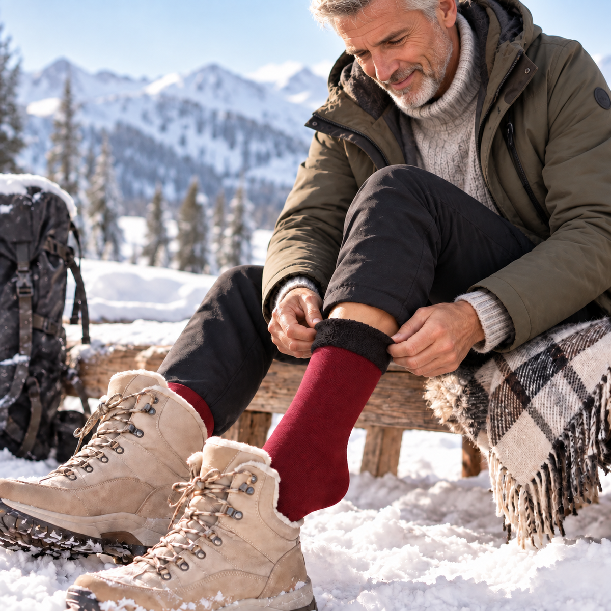 Thermosocken mit weichem Innenfutter