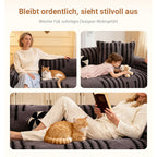 Plush Sofa Cover with Non-Slip Bottom