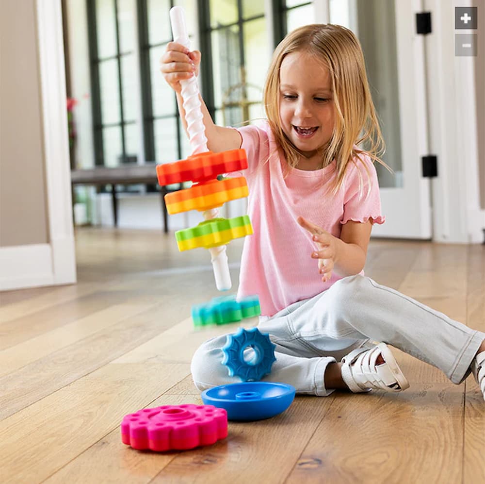 Stapelspielzeug mit Spiralturm – Buntes Lernspielzeug