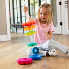 Stacking tower with spiral – Colorful learning tower for toddlers