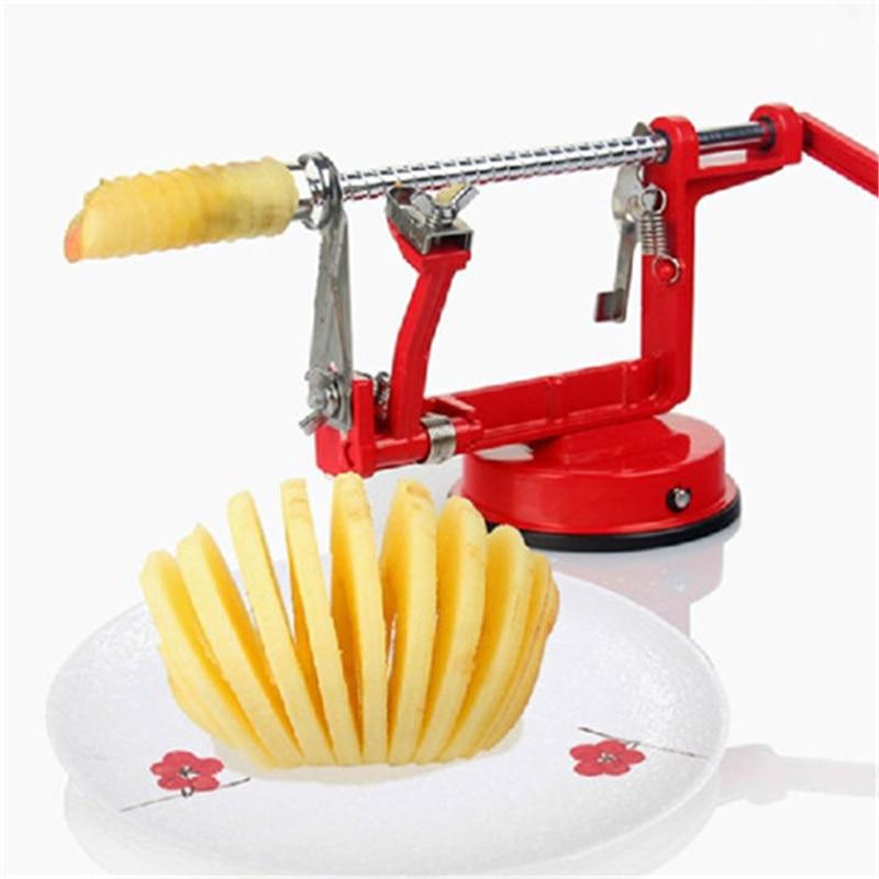 Apfelschäler 3-in-1 mit Entkerner und Saugfuß