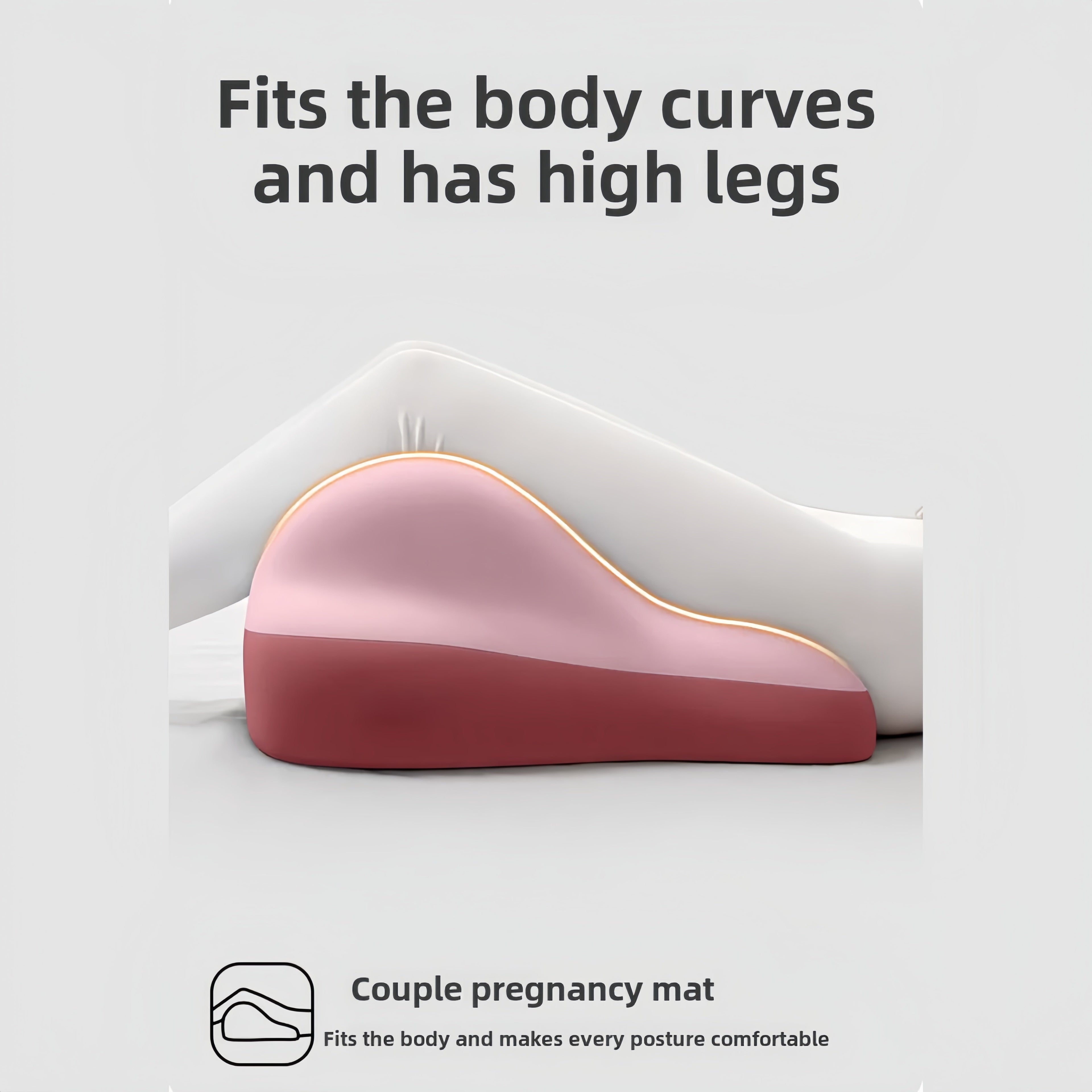 Wedge pillow for couples with ergonomic shape
