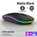Kabellose Maus mit RGB-LED-Beleuchtung – ohne Batterien