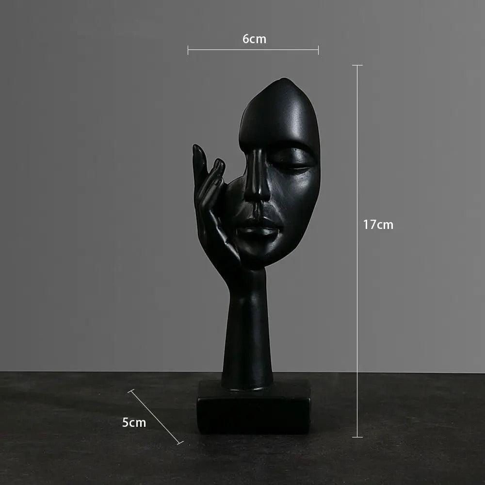 Abstract Face Sculpture Resin