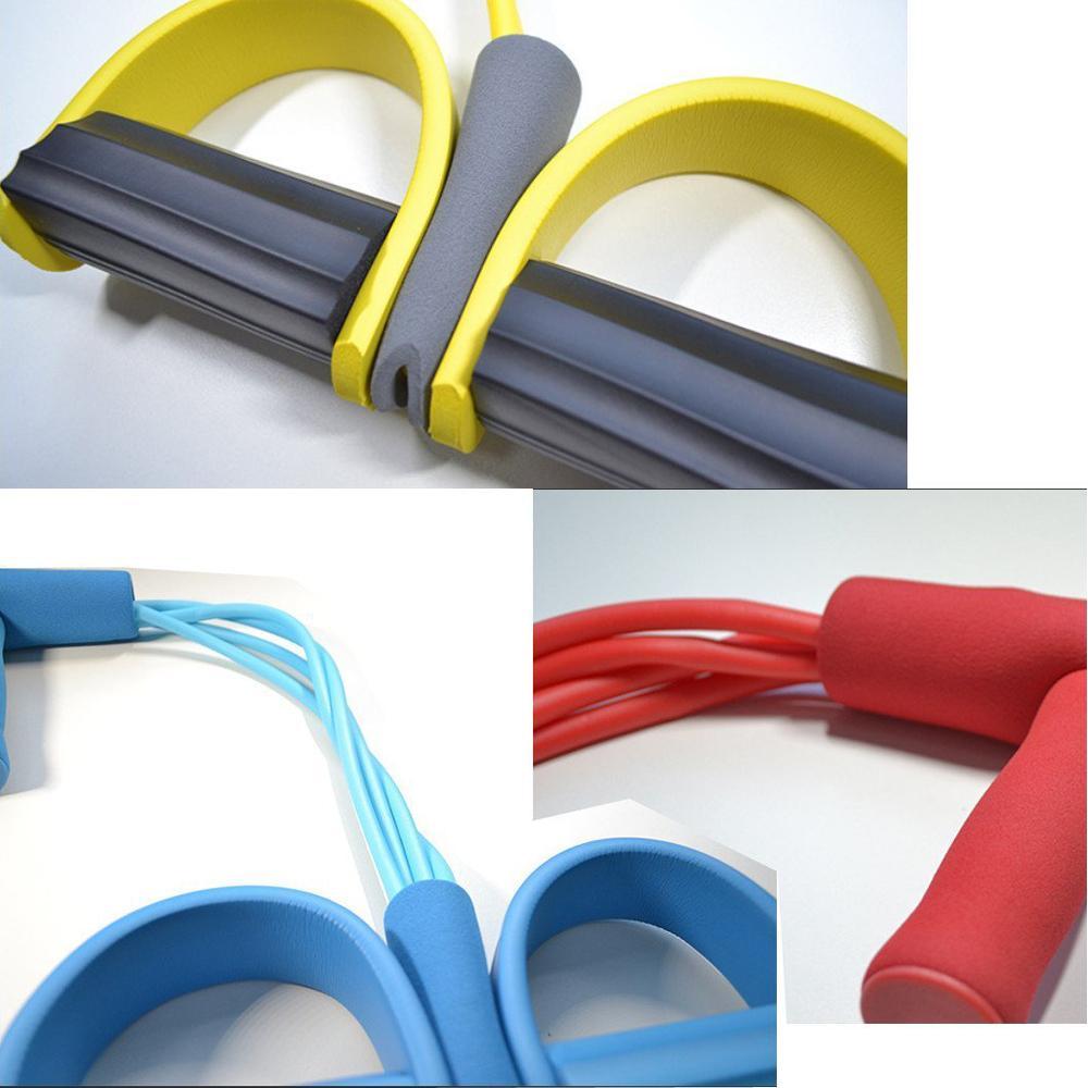 Fitness band sit-up with foot loops