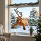 Weihnachtsmann Fensterdeko mit Crash-Effekt, bewegt sich bei Geräuschen