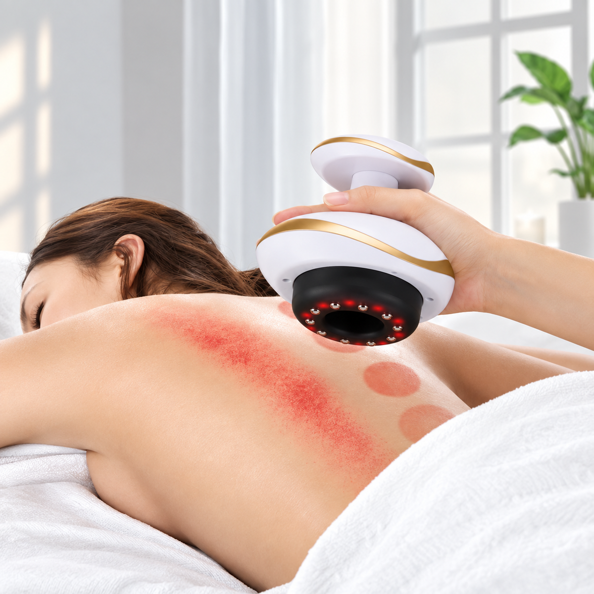 Massagegerät gegen Cellulite mit Wärmefunktion und Vakuum-Saugnapf