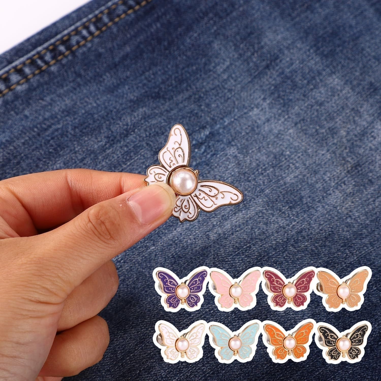 Schmetterlings-Taillenclips mit Perle