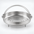 Stainless Steel Strainer Basket with Handle for Steaming and Washing, Ø 22.5 / 24.5 cm
