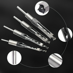 Square Tenon Drill Bit Set for Wood – Set of 4