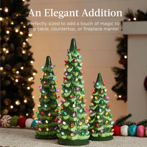 Decorative Christmas Trees with LED Lighting for the Table