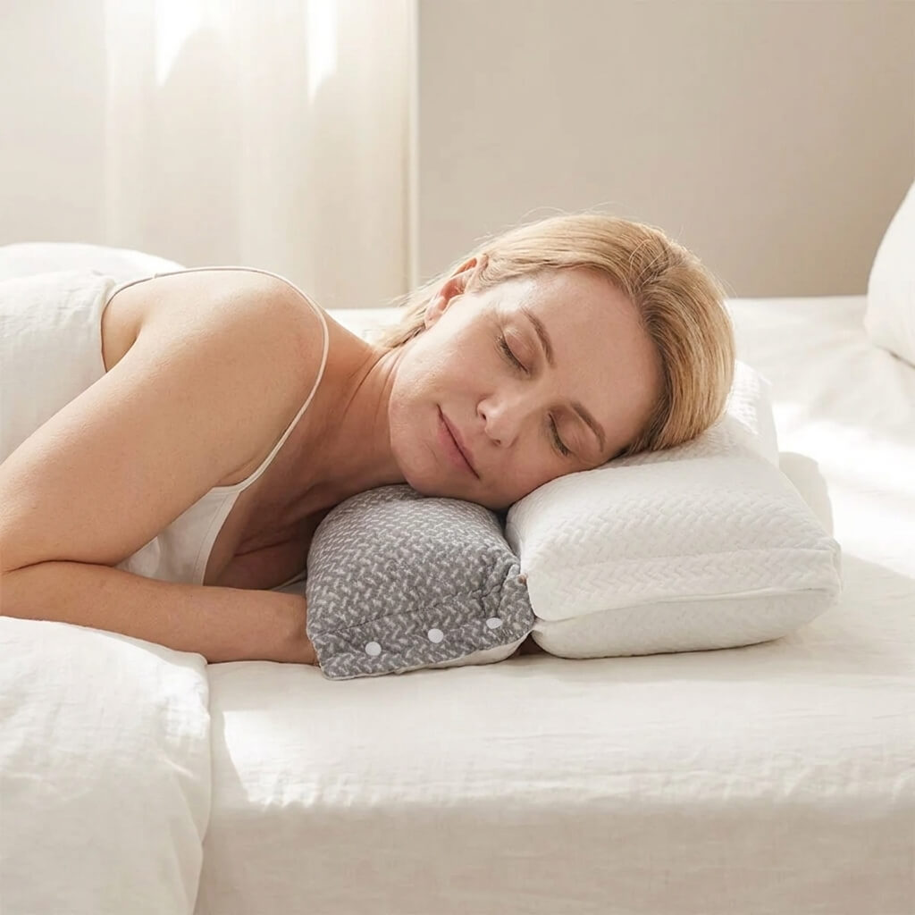 Wake up without neck pain — Ergonomic support pillow for side and back sleepers