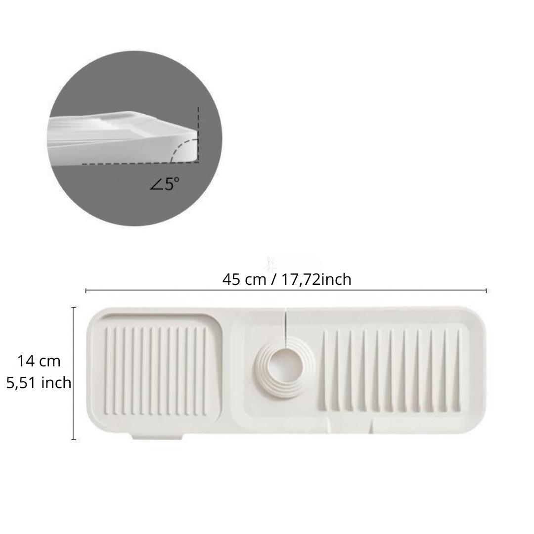 Sink Draining Mat with Splash Guard
