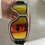 Motorradbrille Vintage-Stil mit verstellbarem Gummiband