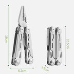 Multitool Edelstahl 12-in-1 mit Zange und Schraubendreher