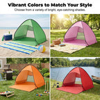Pop-up beach tent with UV protection