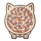 Holzpuzzle Katze – 135 Teile in verschiedenen Farben