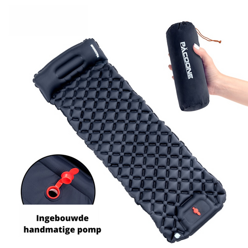 Inflatable Camping Mat with Pillow – Lightweight, Waterproof & Compact