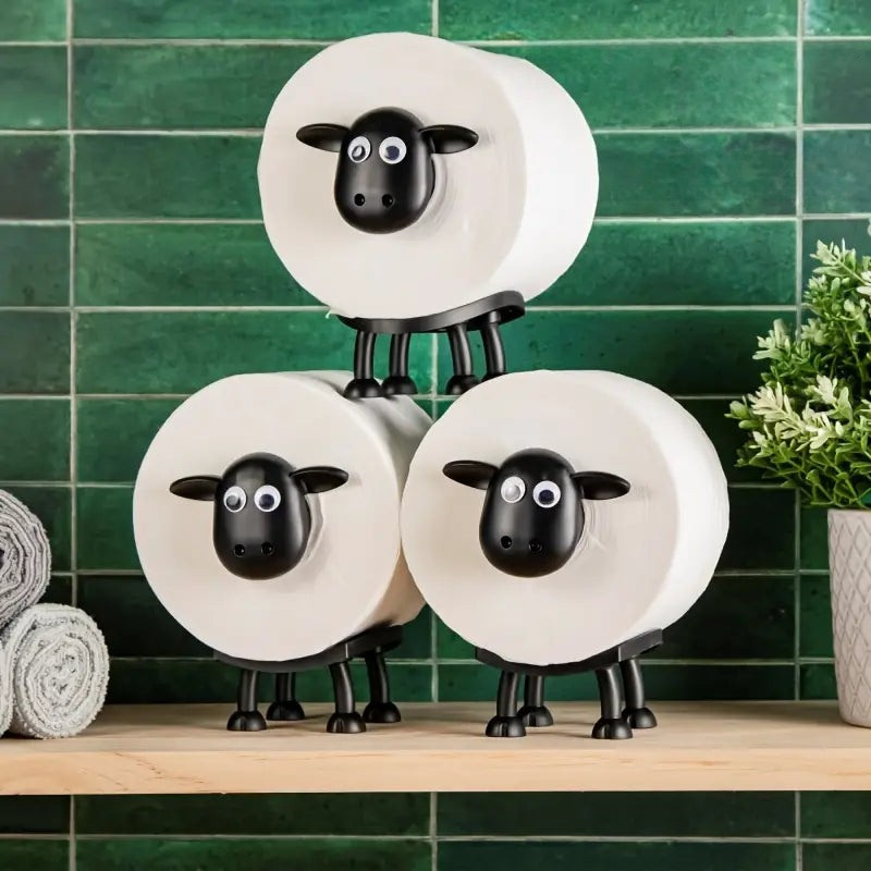Sheep Toilet Paper Holder – Decorative Freestanding Set of 2