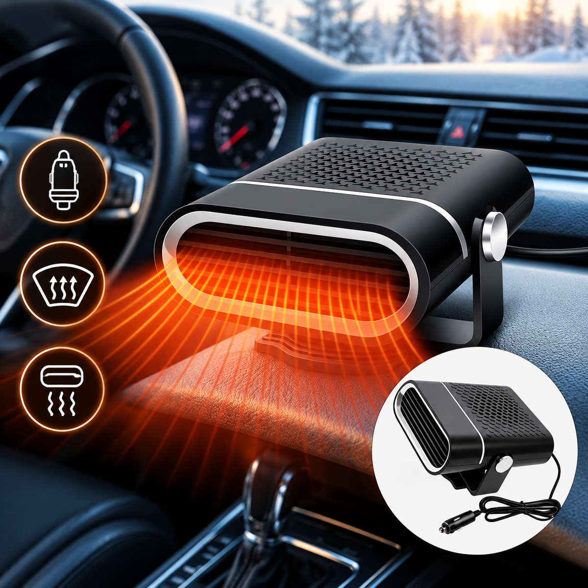 Autoheizlüfter 12V mit Enteisungsfunktion