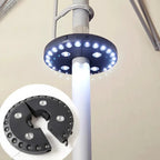 LED-Schirmleuchte mit Klammer – Batteriebetrieben, 3 Helligkeitsstufen