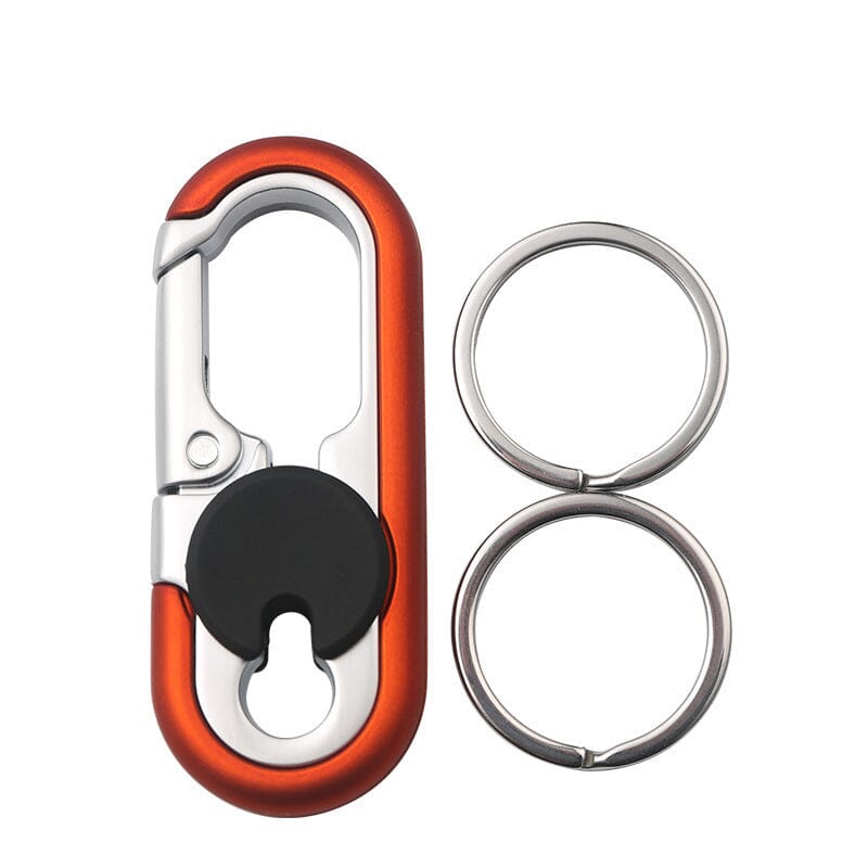 Car keychain with double ring made of zinc alloy